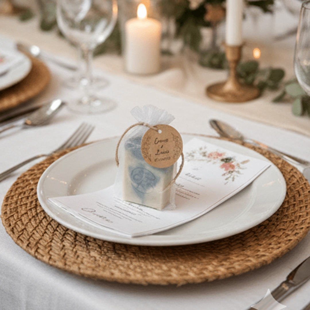 Savon invité assiette