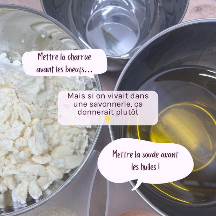 Mettre la soude avant les huiles