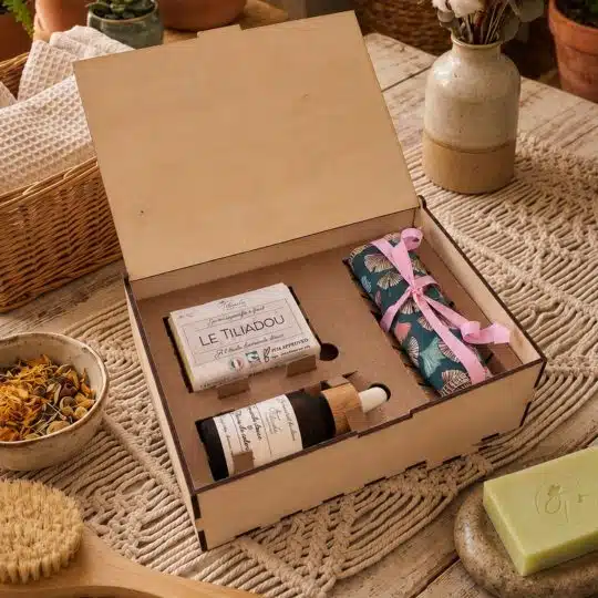 Le coffret douceur ouvert