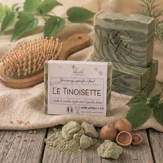 Le Tinoisette - Shampoing solide ortie et huile de noisette saponifié à froid