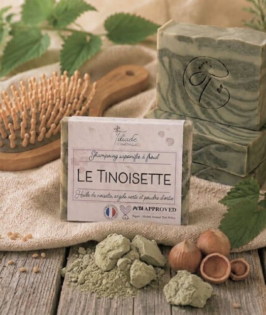 Le Tinoisette - Shampoing solide ortie et huile de noisette saponifié à froid